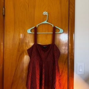 Torrid Burgundy Sleeveless Top
